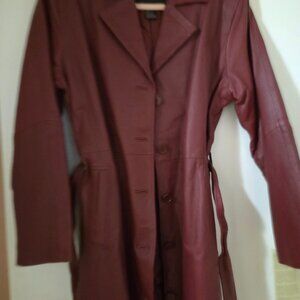 Metro Style  Maxi Leather Coat